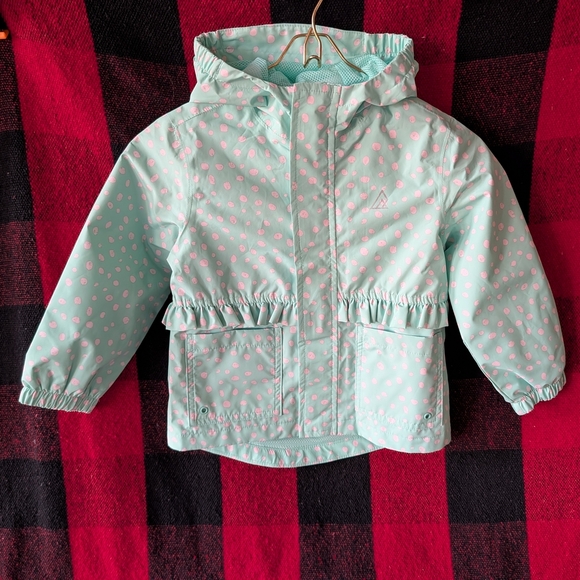 🖤 Kids Mint Green Ripzone Raincoat- 3T - Picture 2 of 4